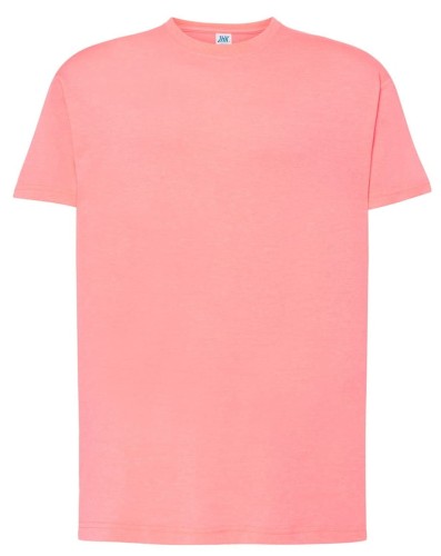 c67f2f941484692324958a0b8a0e5fb5_Koszulka Męska kolor- Różowa JHK TSRA 150 REGULAR T-SHIRT.Wzmocniony lycrą ściągacz. Gramatura:155g i 100% bawełna. Dostępne na www.koszulkisuper.com