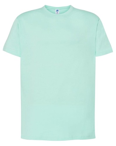 5db57928e36495b189aa5b914ea8a375_Koszulka Męska kolor- Miętowa JHK TSRA 150 REGULAR T-SHIRT.Wzmocniony lycrą ściągacz. Gramatura:155g i 100% bawełna. Dostępne na www.koszulkisuper.com