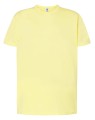 9853c1459cbc932b5aff1415753f35f0_Koszulka Męska kolor-Żółta jasna JHK TSRA 150 REGULAR T-SHIRT.Wzmocniony lycrą ściągacz. Gramatura:155g i 100% bawełna. Dostępne na www.koszulkisuper.com.