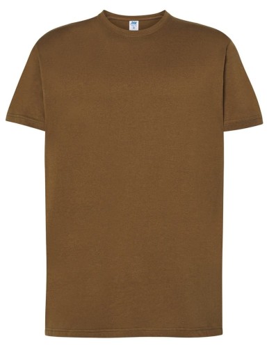 b5c45e0a8b1e40b327e298791e63c265_Koszulka JHK TSRA 150 REGULAR T-SHIRT w kolor- Khaki. Wzmocniony lycrą ściągacz. Gramatura: 155g i100% bawełna. Dostępne na www.koszulkisuper.com