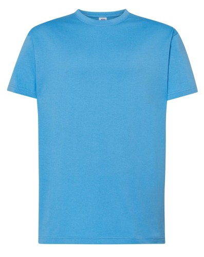 bb0e0611b47eeb74c3b118e669102159_Koszulka Męska kolor-Lazurowy JHK TSRA 150 REGULAR T-SHIRT.Wzmocniony lycrą ściągacz. Gramatura:155g i100% bawełna. Dostępne na www.koszulkisuper.com