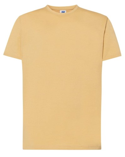 a0a475979a2891a919942804219471f1_Koszulka Męska kolor- Piaskowa JHK TSRA 150 REGULAR T-SHIRT.Wzmocniony lycrą ściągacz. Gramatura:155g i 100% bawełna. Dostępne na www.koszulkisuper.com