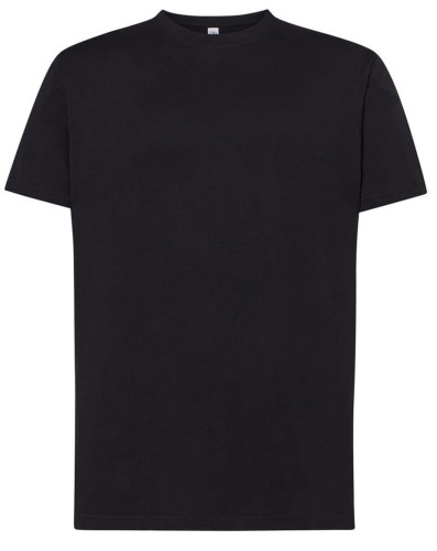 7562e40721b2699782fca44240a721b8_Koszulka JHK TSRA 150 REGULAR T-SHIRT w kolor- Czarny. Wzmocniony lycrą ściągacz. Gramatura: 155g i100% bawełna. Dostępne na www.koszulkisuper.com