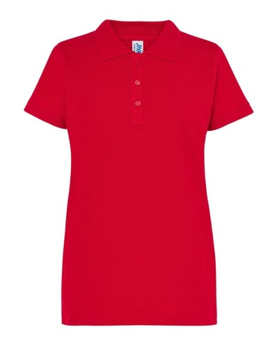 aad031a030d0900a4d6a853adb52c47c_Koszulka POLO Damska POPL 200  JHK –CZERWONA. Lekko taliowany wyprofilowany krój i z 3 guzikami. Dostępne na www.koszulkisuper.com