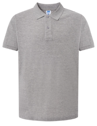 gm.png.Koszulka męska POLO PORA 210 JHK z kr. rękawem kolor-Szara.Zapinana na dwa guziki.Kołnierzyk i rękawy wykończone dzianiną.Boczne rozcięcia.100% stabilizowana bawełna czesankowa pique.Gramatura: 210 g/m2.Dostępne na www.koszulkisuper.com