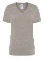 Koszulka damska bawełniana V-Neck JHK TSRL CMFP GM -Szara.png