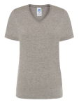 Koszulka damska bawełniana V-Neck JHK -Szara