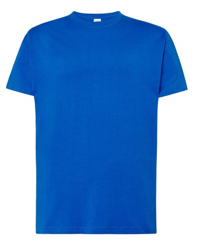 Koszulka męska Niebieska JHK TSUA 150 SLIM FIT T-SHIRT z krótkim rękawem o dopasowanym kroju do ciała. Gramatura ok.160g.Boczne szwy.Taśma wzmacniająca od ramienia do ramienia i 100% Bawełny niekurczliwa. Dostępne na www.koszulkisuper.com