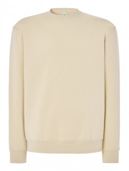 Bluza dresowa unisex SWRA 290 JHK. Gramatura: 290 ma podwójne przeszycia na szyi, mankietach i lamówce.Kolor- KREMOWA. Dostępne na www.koszulkisuper.com    .png