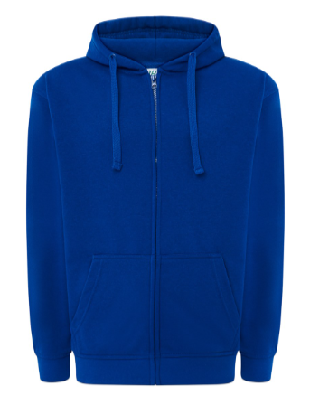 Bluza dresowa SWUA HOOD JHK  z kapturem zapinana na zamek.Ściągana sznurkiem w kolorze bluzy.Naszywane kieszenie.Wzmocnione lycrą ściągacze.Gramatura:290g. Dostępne na www.koszulkisuper.com - Niebieska