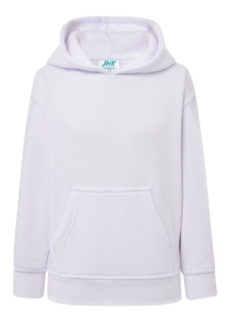 Bluza dziecięca z kapturem typu kangurek JHK -Biała.png Dostępne na koszulkisuper.com