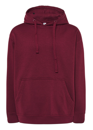 Bluza dresowa z kapturem JHK SWRA KNG KANGAROO.Naszywane kieszenie.Wzmocnione lycrą ściągacze.Sznurek ściagający w kapturze.Gramatura: 290 g/m2.Dostępne na www.koszulkisuper.com -Bordowa.png