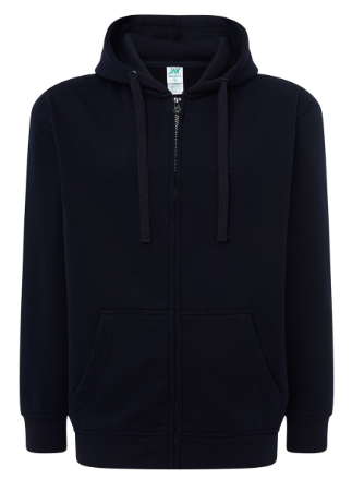 Bluza dresowa SWUA HOOD JHK  z kapturem zapinana na zamek.Ściągana sznurkiem w kolorze bluzy. Naszywane kieszenie.Wzmocnione lycrą ściągacze. Gramatura:290g. Dostępne na www.koszulkisuper.com-Granatowa.png