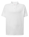 Męska Koszulka Polo z Krótkim Rękawem JT POLO JHK kolor- Biała.Materiał:100% bawełna.  Gramatura:ok.180 g/m² Dzianina typu piqué.Dwa guziki.Boczne rozcięcia.Dostępne na www.koszulkisuper.com