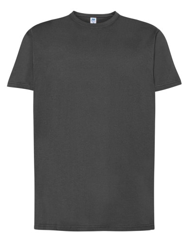 4a3c6f6597d56390a15fde442f3fd7ff_Koszulka męska kolor-Grafitowa JHK TSRA 170 REGULAR HIT T-SHIRT 100% bawełna.Oddychająca tkanina.Brak bocznych szwów. Podwójne przeszycia i ściągacz z dodatkiem lycry. Dostępne na www.koszulkisuper.com