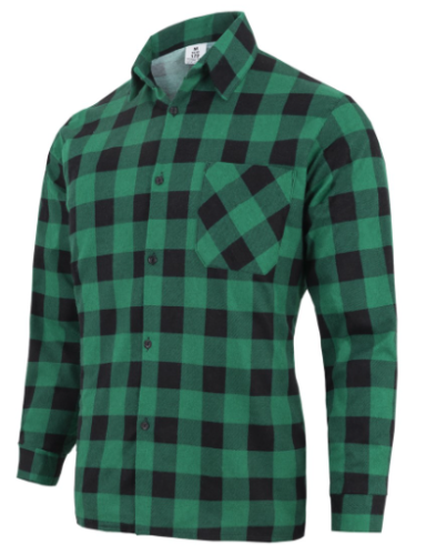 Koszula Flanelowa krajowa 100% bawełna JHK -Zielona.png