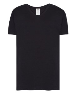 Koszulka Męska bawełniana w V-neck JHK-Czarna