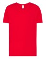 Męska koszulka w szpic kolor- Czerwony JHK TSUA PICO URBAN V-NECK dopasowana do sylwetki.Wzmocniony lycrą ściągacz.Taśma wzmacniająca.100% bawełna.Boczne szwy. Gramatura: 160 approx.Dostępne na www.koszulkisuper.com