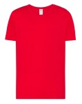 Koszulka Męska bawełniana w V-neck JHK-Czerwona