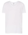 Męska koszulka w szpic kolor- Biały JHK TSUA PICO URBAN V-NECK dopasowana do sylwetki.Wzmocniony lycrą ściągacz.Taśma wzmacniająca.100% bawełna.Boczne szwy. Gramatura: 160 approx.Dostępne na www.koszulkisuper.com