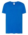 Męska koszulka w szpic kolor-Niebieski JHK TSUA PICO URBAN V-NECK dopasowana do sylwetki.Wzmocniony lycrą ściągacz.Taśma wzmacniająca.100% bawełna.Boczne szwy. Gramatura: 160 approx.Dostępne na www.koszulkisuper.com