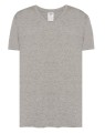 Męska koszulka w szpic kolor- Szary JHK TSUA PICO URBAN V-NECK dopasowana do sylwetki.Wzmocniony lycrą ściągacz.Taśma wzmacniająca.100% bawełna.Boczne szwy. Gramatura: 160 approx.Dostępne na www.koszulkisuper.com
