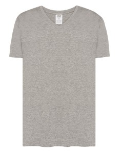 Koszulka Męska bawełniana w V-neck JHK-Szara