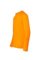 Męska koszulka kolor- Orange Fluor JHK T-SHIRT SPORT MAN LS z długim  raglanowymi rękawami i ozdobnymi przeszyciami w dolnej części rękawa, szyi i ramion.Gramatura ok.130 g/m2approx.100% Poliestru z recyklingu.Dostępne na www.koszulkisuper.com