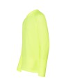Męska koszulka kolor- Gold Fluor JHK T-SHIRT SPORT MAN LS z długim  raglanowymi rękawami i ozdobnymi przeszyciami w dolnej części rękawa, szyi i ramion.Gramatura ok.130 g/m2approx.100% Poliestru z recyklingu..Dostępne na www.koszulkisuper.com.