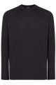 Męska koszulka kolor- Czarna JHK T-SHIRT SPORT MAN LS z długim  raglanowymi rękawami i ozdobnymi przeszyciami w dolnej części rękawa, szyi i ramion.Gramatura ok.130 g/m2approx.100% Poliestru z recyklingu.Dostępne na www.koszulkisuper.com