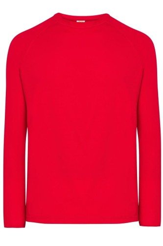 Męska koszulka kolor- Czerwona JHK T-SHIRT SPORT MAN LS z długim  raglanowymi rękawami i ozdobnymi przeszyciami w dolnej części rękawa, szyi i ramion.Gramatura ok.130 g/m2approx.100% Poliestru z recyklingu.Dostępne na www.koszulkisuper.com