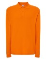 Koszulka męska POLO PORA 210 LS JHK z dł.rękawem kolor- Orange.Zapinana na dwa guziki.Kołnierzyk i rękawy wykończone dzianiną.Boczne rozcięcia.100% stabilizowana bawełna czesankowa pique.Gramatura: 210 g/m2.Dostępne na www.koszulkisuper.com