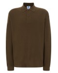 Koszulka POLO Męska z długim rękawem JHK -Khaki