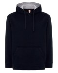 Bluza dresowa UNISEX z kontrastowym kapturem JHK -Granatowa