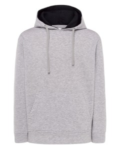 Bluza dresowa UNISEX z kontrastowym kapturem Szara JHK