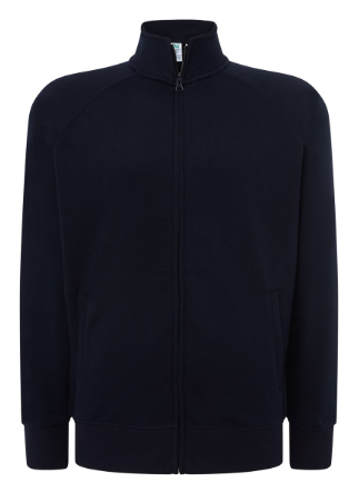Bluza męska rozpinana JHK SWRA FUZIP Czarna. Dostępne na www.koszulkisuper.com