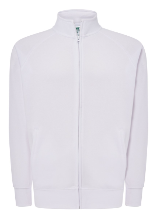 Bluza męska rozpinana JHK SWRA FUZIP-Biała.png Dostępne na www.koszulkisuper.com