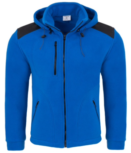 Polar Męski z kapturem FLRA 340 BUSHOOD PREMIUM JHK.Dostępne na www.koszulkisuper.com -Niebieski