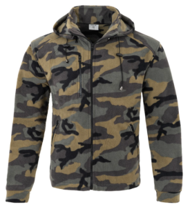 Polar Męski z kapturem gruby Camouflage JHK