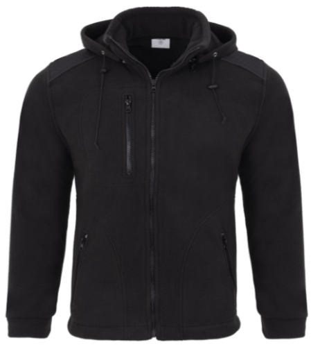 Polar Męski z kapturem FLRA 340 BUSHOOD PREMIUM JHK.Dostępne na www.koszulkisuper.com-Czarny