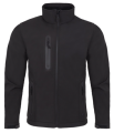 Kurtka Softshell z Membraną TPU JHK SLRA FLRA Wodoodporna –Czarna. Gramatura: 280g.Trzy Kieszenie na zamek (boczne + piersiowa). Wodoszczelność 8 000 mm H₂O.Elastyczne ściągacze z rzepem przy rękawach.Dostępne na koszulkisuper.com