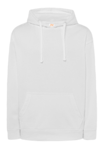 Bluza męska z kapturem typu kangurek 320 gram. Biała