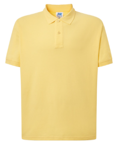 Koszulka POLO  męska JHK - Żółta jasna