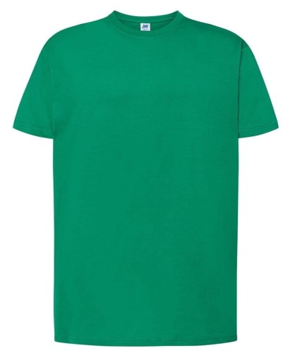 91bdecfe397762fe69b5cadbaab36099_Koszulka Męska kolor- Zielona JHK TSRA 150 REGULAR T-SHIRT.Wzmocniony lycrą ściągacz. Gramatura:155g i 100% bawełna. Dostępne na www.koszulkisuper.com