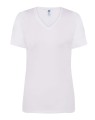 7aa895e6c336bee52f26a83ffbf29e33_Koszulka damska bawełniana V-Neck JHK TSRL CMFP WH -Biała