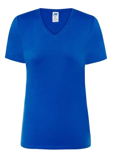 9fc750ff93cce17df30b97ba4c2c432f_Koszulka damska bawełniana V-Neck JHK TSRL CMFP RB -Niebieska