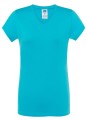 74a1a6c7d679747f3cb968e509ce82e1_Koszulka damska bawełniana V-Neck JHK TSRL CMFP TU -Turkusowa