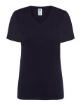 Koszulka damska bawełniana V-Neck JHK -Granatowa