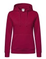Bluza damska typu kangurek z kapturem i z troczkami w kolorze bluzy SWUL KNG JHK -kolor Malinowa. Dostępne na www.koszulkisuper.com