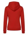 Bluza damska typu kangurek z kapturem i z troczkami w kolorze bluzy SWUL KNG JHK -kolor Czerwona. Dostępne na www.koszulkisuper.com .